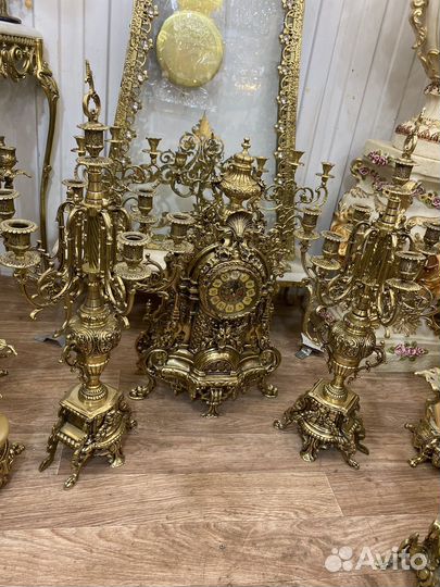 Бронзовый набор для каминна