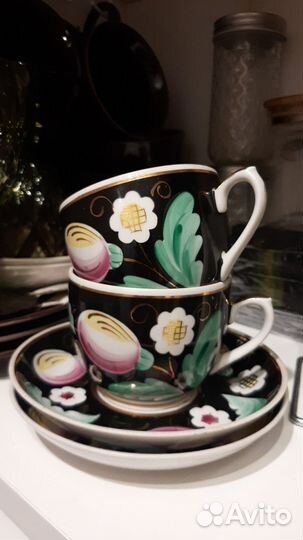 Чайная пара фарфор Вербилки
