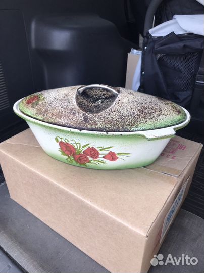 Утятница чугунная эмалированная