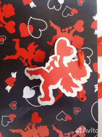 Пакет подарочный «Амурчики» (Красный куб)