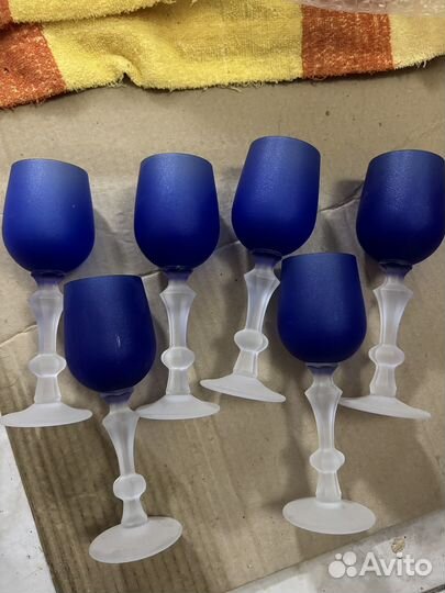 Новые фужеры 6 штук стекло