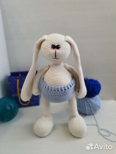 Заяц тильда вязаные игрушки ручной работы