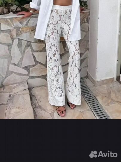 Белые ажурные брюки на лето-Красивые, качественные