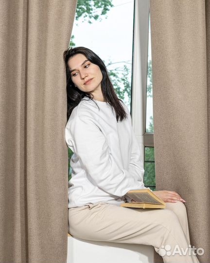 Портьеры блэкаут Массимо Песочный шторы