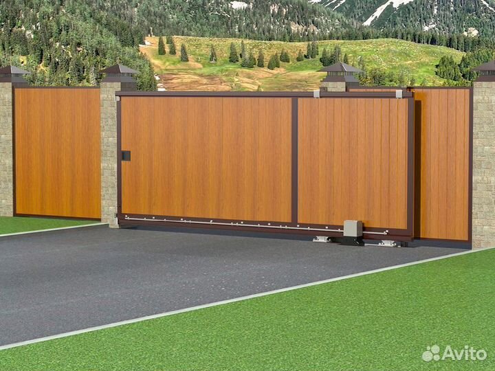 Откатные ворота под ключ