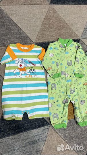 Одежда пакетом на мальчика 74-80(комбинезоны)