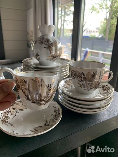 Кофейный сервиз фарфор лфз СССР (неполный)