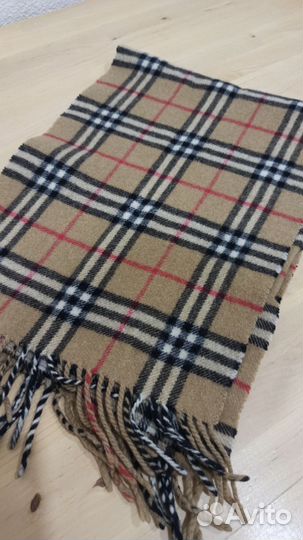 Шарф Burberry шерсть, винтаж, унисекс