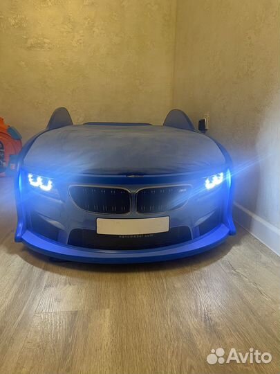 Детская кровать машина с подсветкой