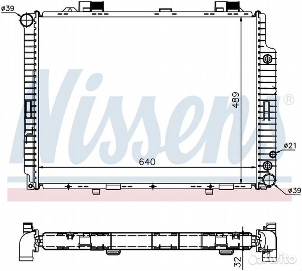 Радиатор охлаждения Mercedes W210
