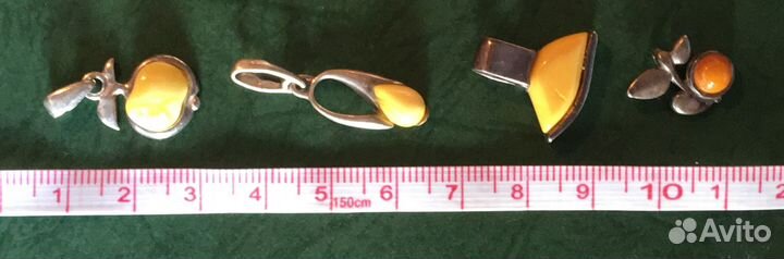 Бижутерия пакетом (янтарь, серебро)