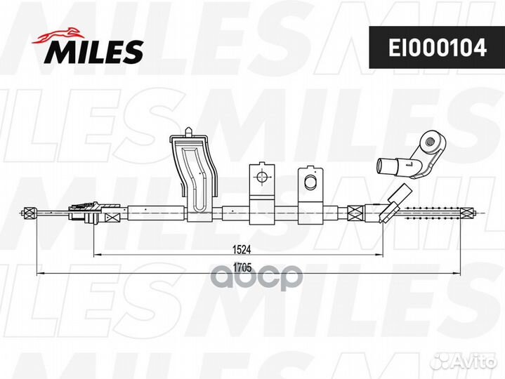 Трос ручного тормоза EI000104 Miles