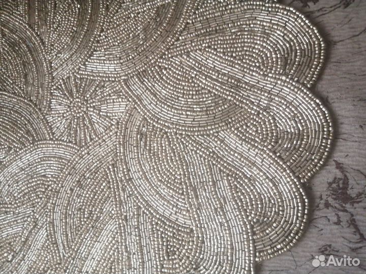 Ручная работа. Панно- салфетка из бисера