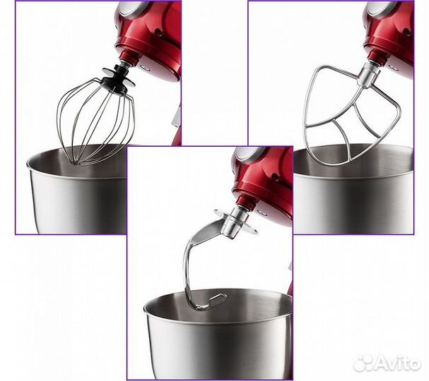 Планетарный миксер «2 в 1» Kitfort кт-1398-1 красн