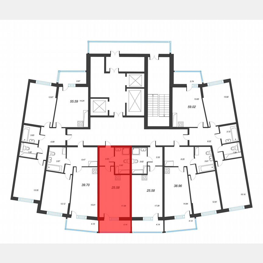 Квартира-студия, 28,5 м², 20/22 эт.
