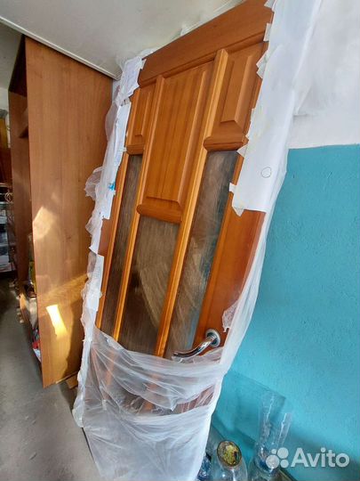 Двери массив сосны со стекклом