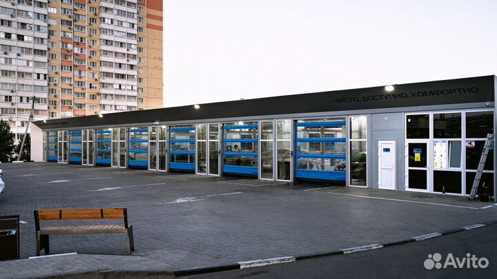 Ворота для автомойки подъемные