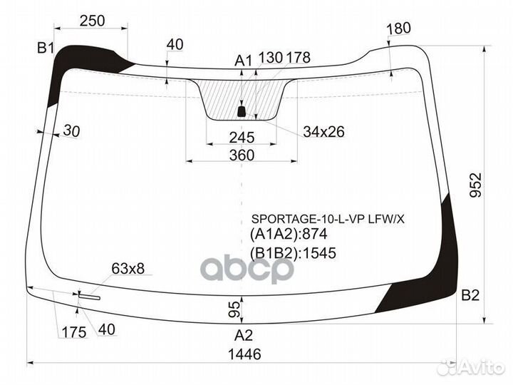 Стекло лобовое KIA sportage III 10-15 sportage