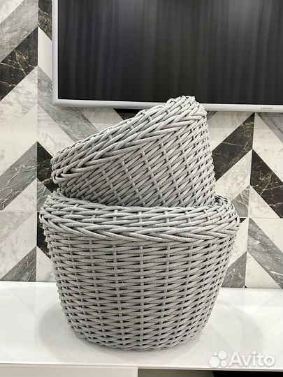 Кашпо из ротанга