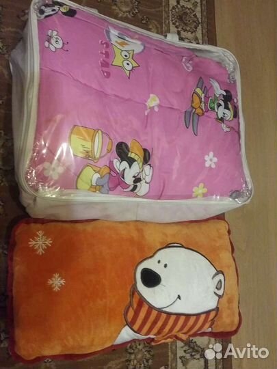 Одеяло и подушечка детское на выписку