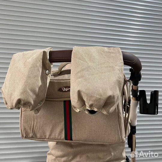 Новая коляска трансформер luxmom 3в1 бежевая