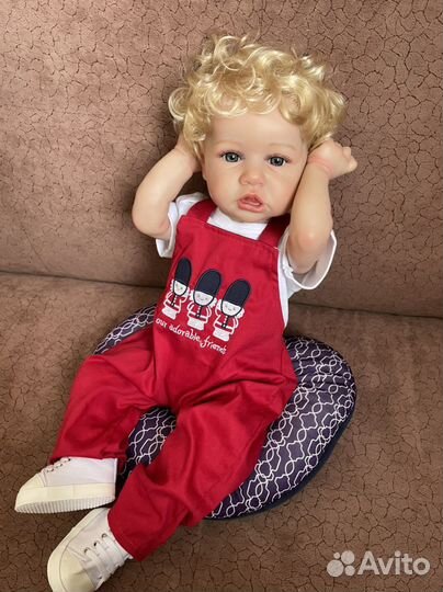 Кукла Реборн, 57 см, мальчик, Можно купать