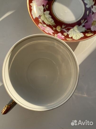 Вербилки чайная пара.фарфор СССР мальва