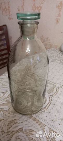 Бутылка с делениями, бутылка с притертой пробкой