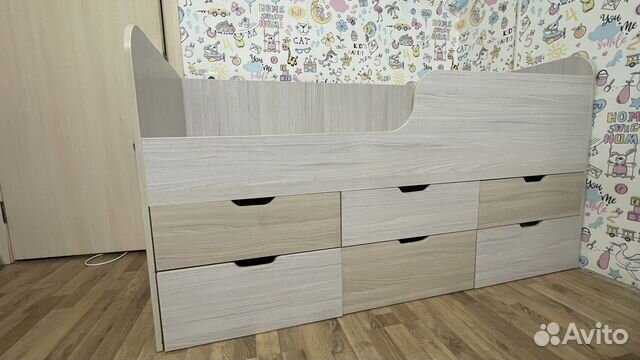 Кровать детская с ящиками 160*80