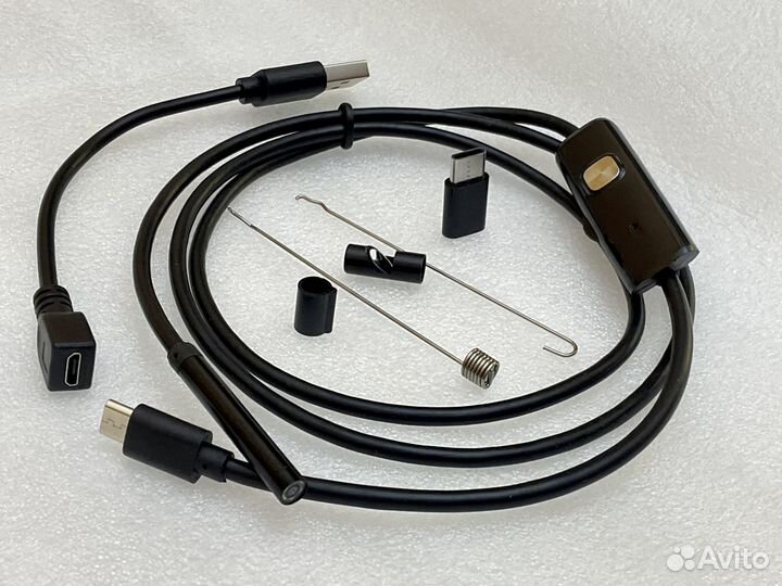 Эндоскоп для Андроид с подсветкой (1 метр) - новый