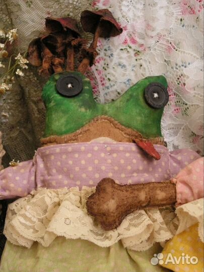 Авторская игрушка лягушка