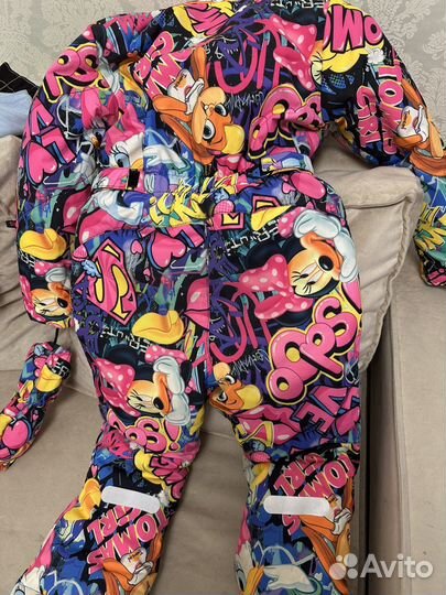 Комбинезон зимний для девочки 128 размер