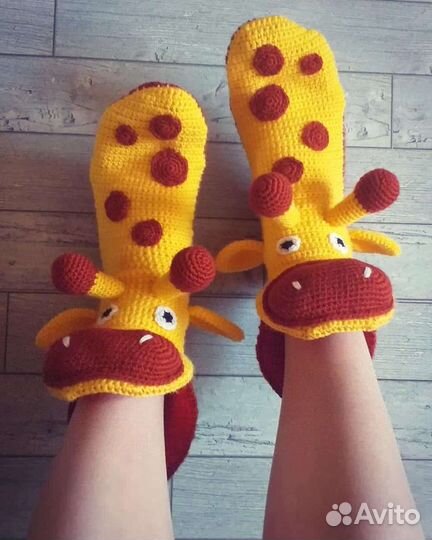 Носки ручной работы Жираф