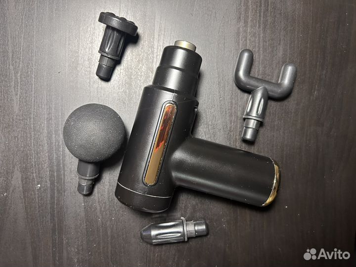 Перкуссионный массажер для тела, 4 насадки