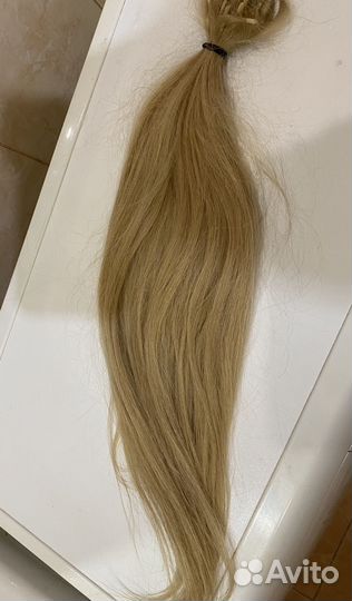 Волосы для наращивания блонд 50 см