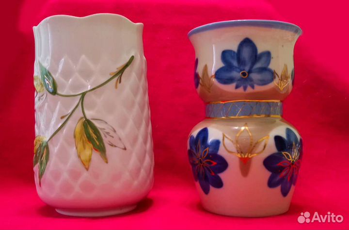 Ваза фарфор для цветов Антиквариат Ретро СССР