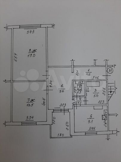 2-к. квартира, 65,3 м², 1/5 эт.