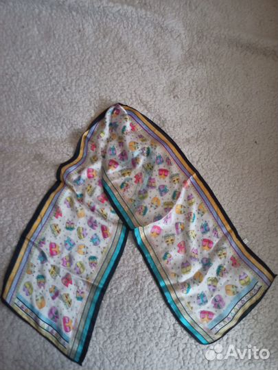 Женский шарфик из натурального шелка 130х30