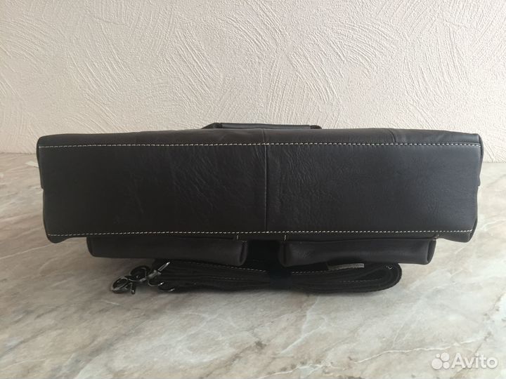 Мужская кожаная сумка на ремне натуральная кожа