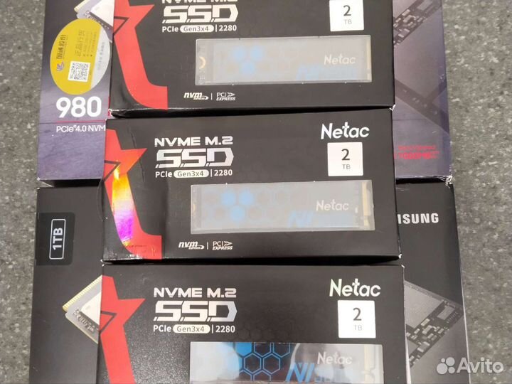 SSD M2 nvme 2TB 1TB samsung 980 PRO netac новые