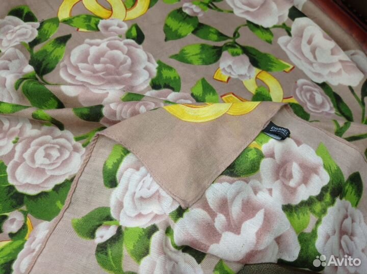 Платок шаль 100см теплый chanel италия