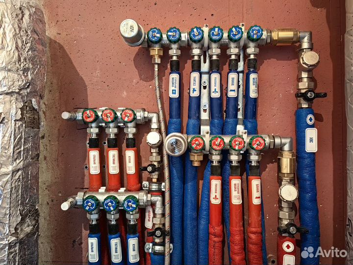 Разводка труб водоснабжения. Отопление. Опрессовка