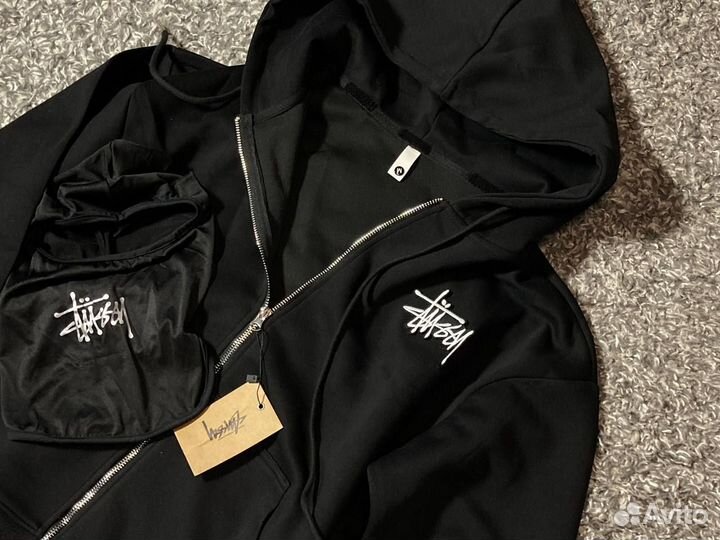 Зип Худи Stussy с балаклавой