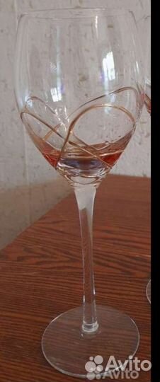 Фужеры бокалы для вина. Стекло 6 штук