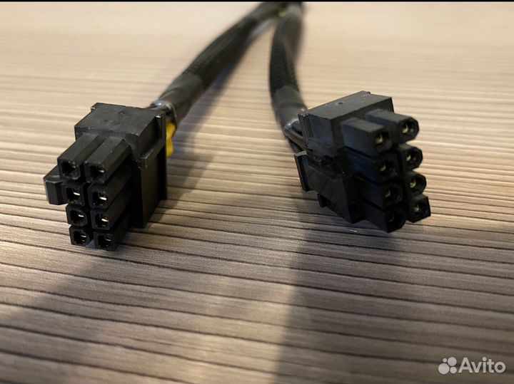 Переходник 8 pin на 2x8 (6+2) pin в оплетке