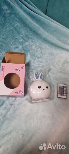 Детский силиконовый светодиодный ночник зайчик