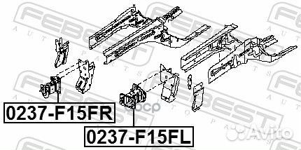 Кронштейн усилителя бампера переднего правый NI
