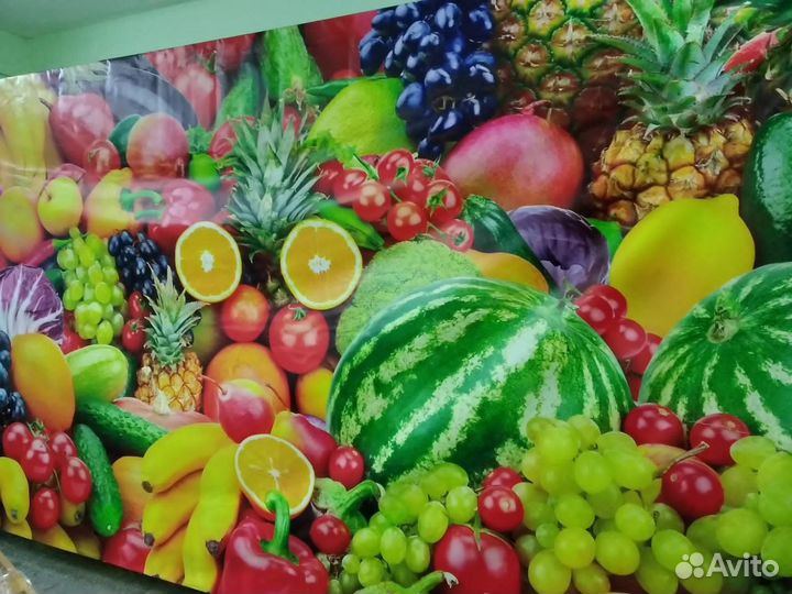 Стеллаж деревянный бу и баннер 5/2.5