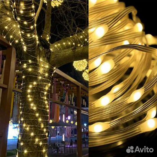 Гирлянда с датчиком света, 10м