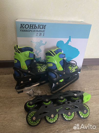 Ролики коньки 2 в 1 раздвижные